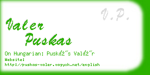 valer puskas business card